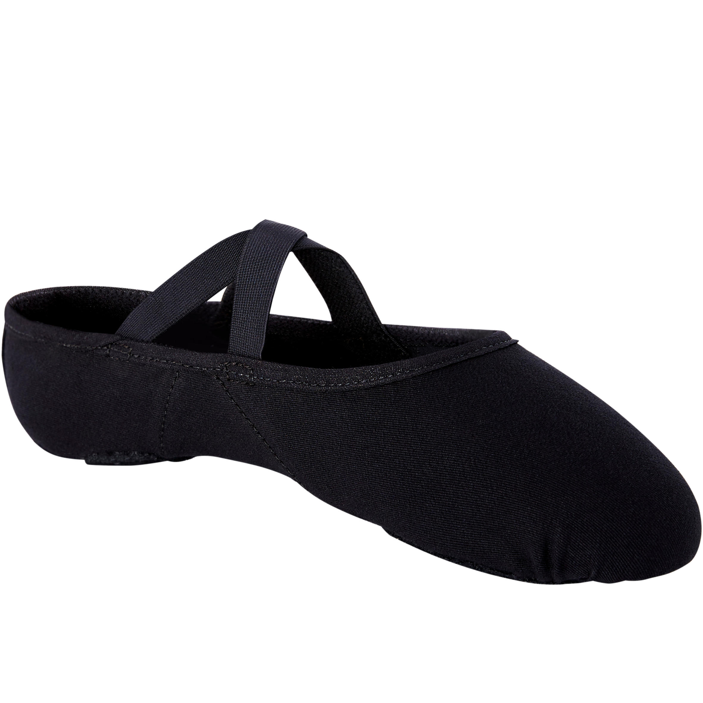 Medias Puntas Danza Clásica Mujer Negro Tela Suela Partida 2/8