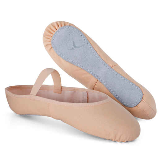 
      Ballet Full Sole Demi-Pointe Canvas Shoes Sizes 8C to 7 - Salmon
  