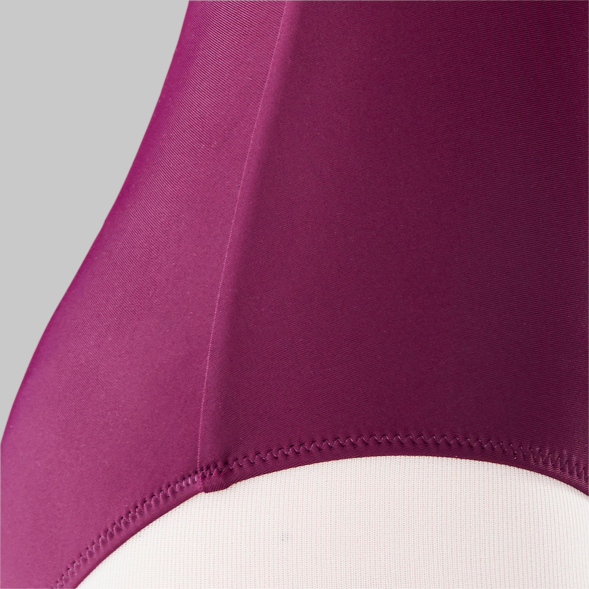 Women's Mixed Media Short-Sleeved Ballet Leotard - Plum 10/14