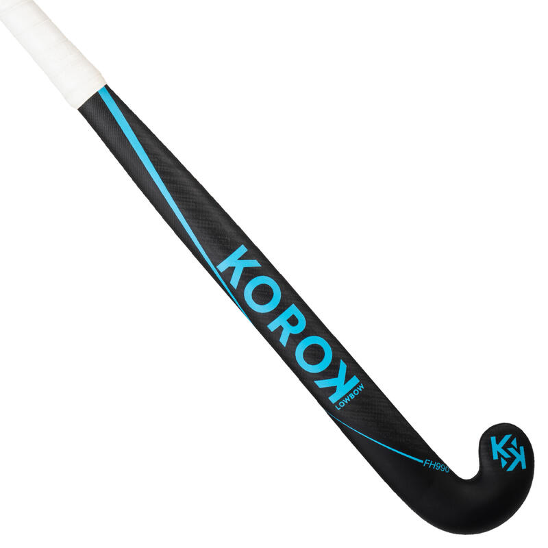 Stick de hockey sur gazon adulte expert Lowbow 95% carbone FH990 bleu