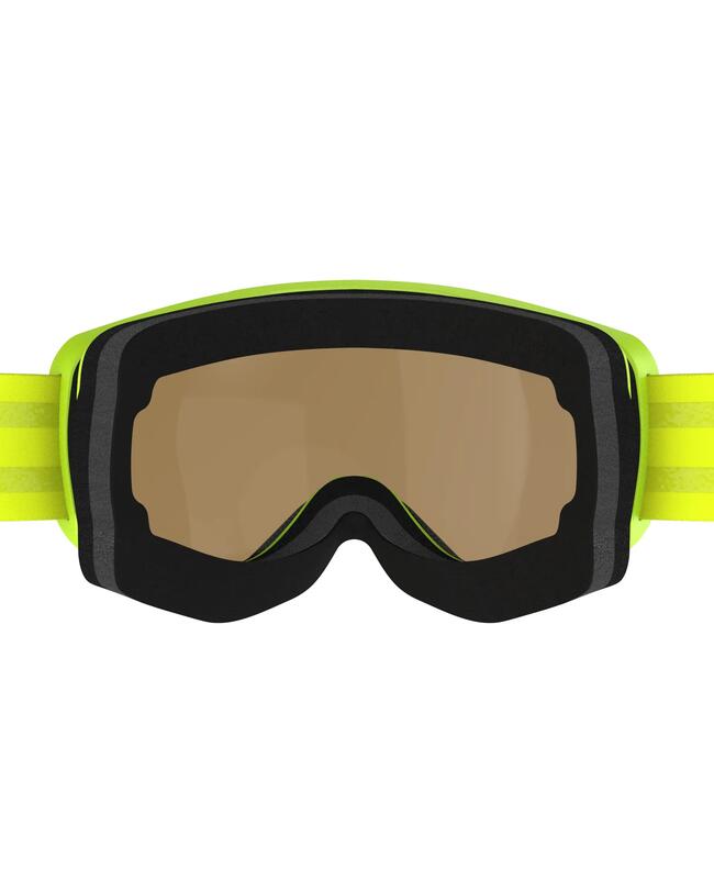 KIDS’ AND ADULT SKIING AND SNOWBOARDING GOGGLES GOOD WEATHER - G 900 S3 - BLACK