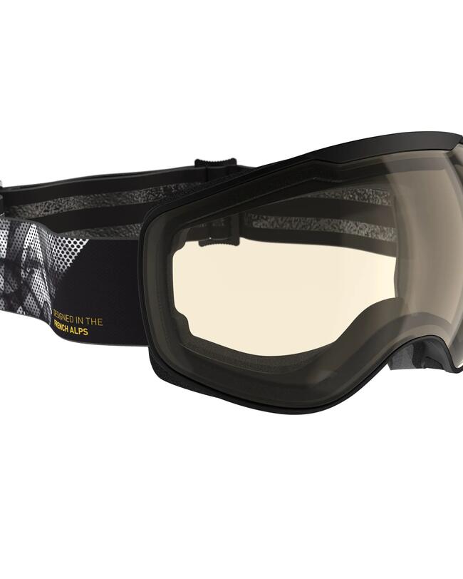 KIDS’ AND ADULT SKIING AND SNOWBOARDING GOGGLES GOOD WEATHER - G 900 S3 - CAMO / KHAKI