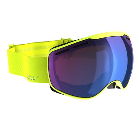 CHILDREN'S AND ADULT'S GOOD WEATHER SKIING AND SNOWBOARDING GOGGLES G 900 YELLOW