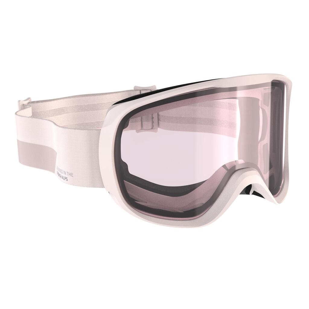 Skibrille Snowboardbrille Erwachsene/Kinder Allwetter photochrom - G 500 weiss 