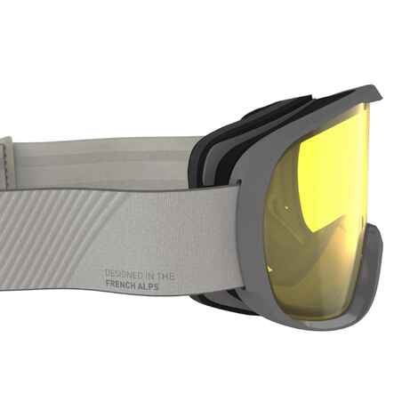 Skibrille Snowboardbrille G 500 S1 Schlechtwetter Erwachsene/Kinder grau
