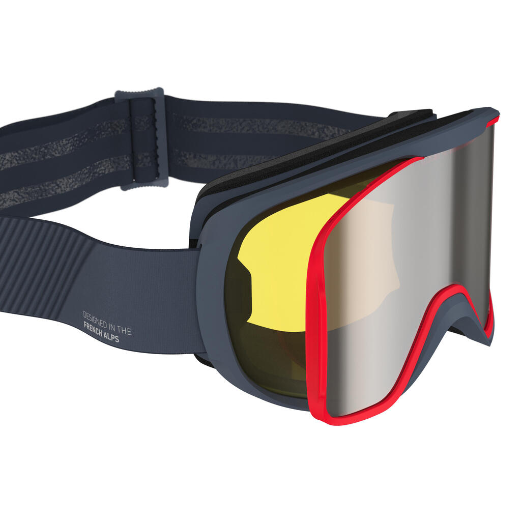 Skibrille Snowboardbrille G 500 I Allwetter Erwachsene/Kinder blau