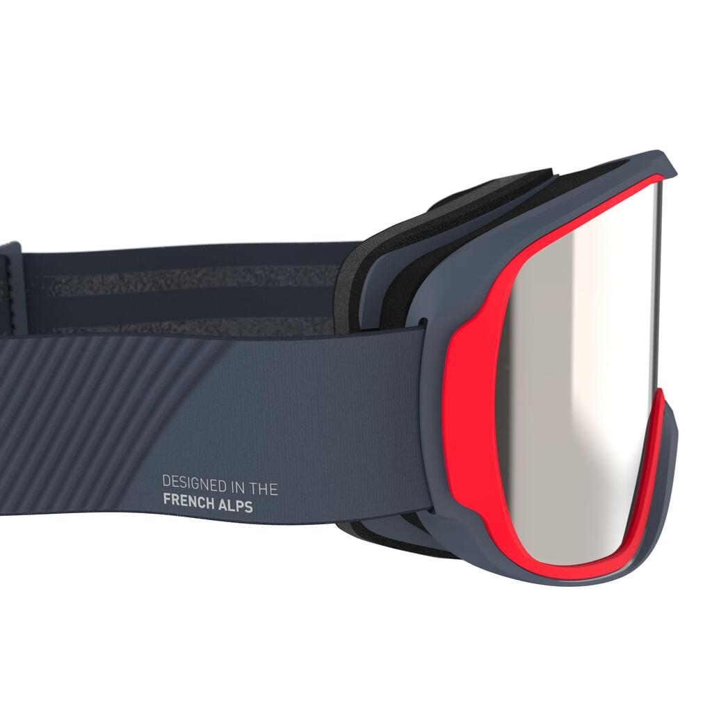 Skibrille Snowboardbrille Erwachsene/Kinder Allwetter - G500 I grau 