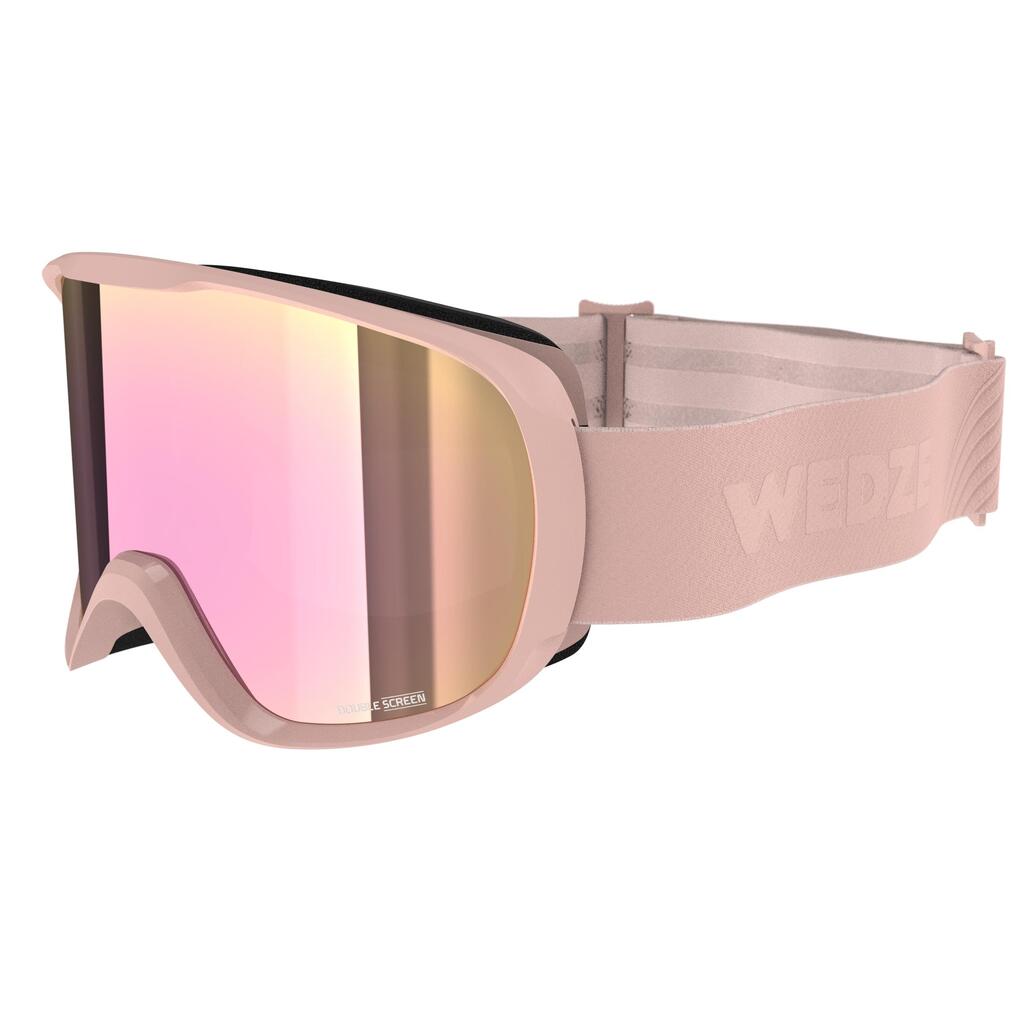 Skibrille Snowboardbrille G 500 S3 Schönwetter Damen/Mädchen rosa