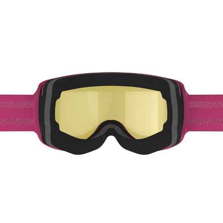 Skibrille Snowboardbrille G 500 S3 Schönwetter Damen/Mädchen violett