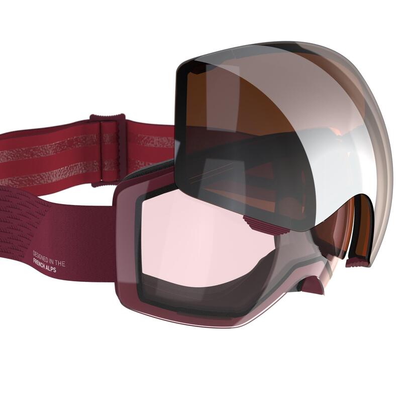 MASQUE DE SKI ET DE SNOWBOARD ENFANT ET ADULTE G 900 I ROUGE