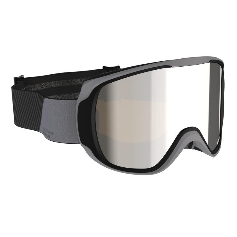 CHILDREN AND ADULT SKI AND SNOWBOARD GOGGLES G500 I - ALL WEATHER BLACK
