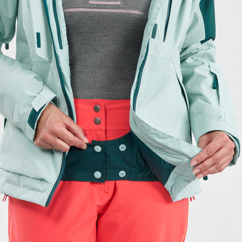 Women’s Freeride SKI JACKET FR100 Green Decathlon