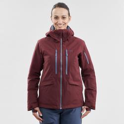 Abrigo Chaqueta esquí y nieve wed'ze mujer FR500 Burdeos
