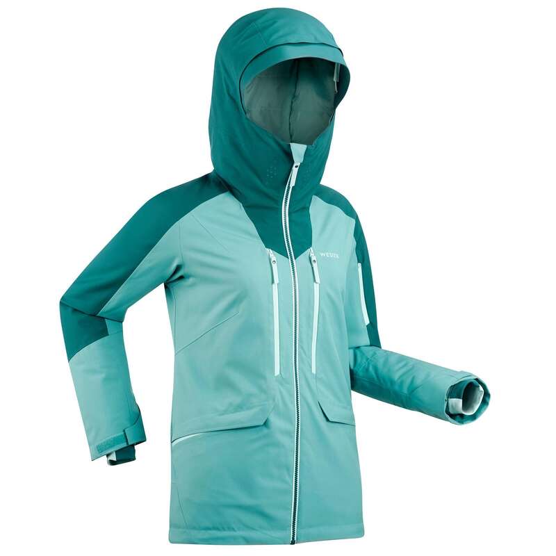 WOMAN'S FREERIDE SKIING CLOTHING Clothing - W SKI JKT FR500 - Green WEDZE - Jackets and Coats