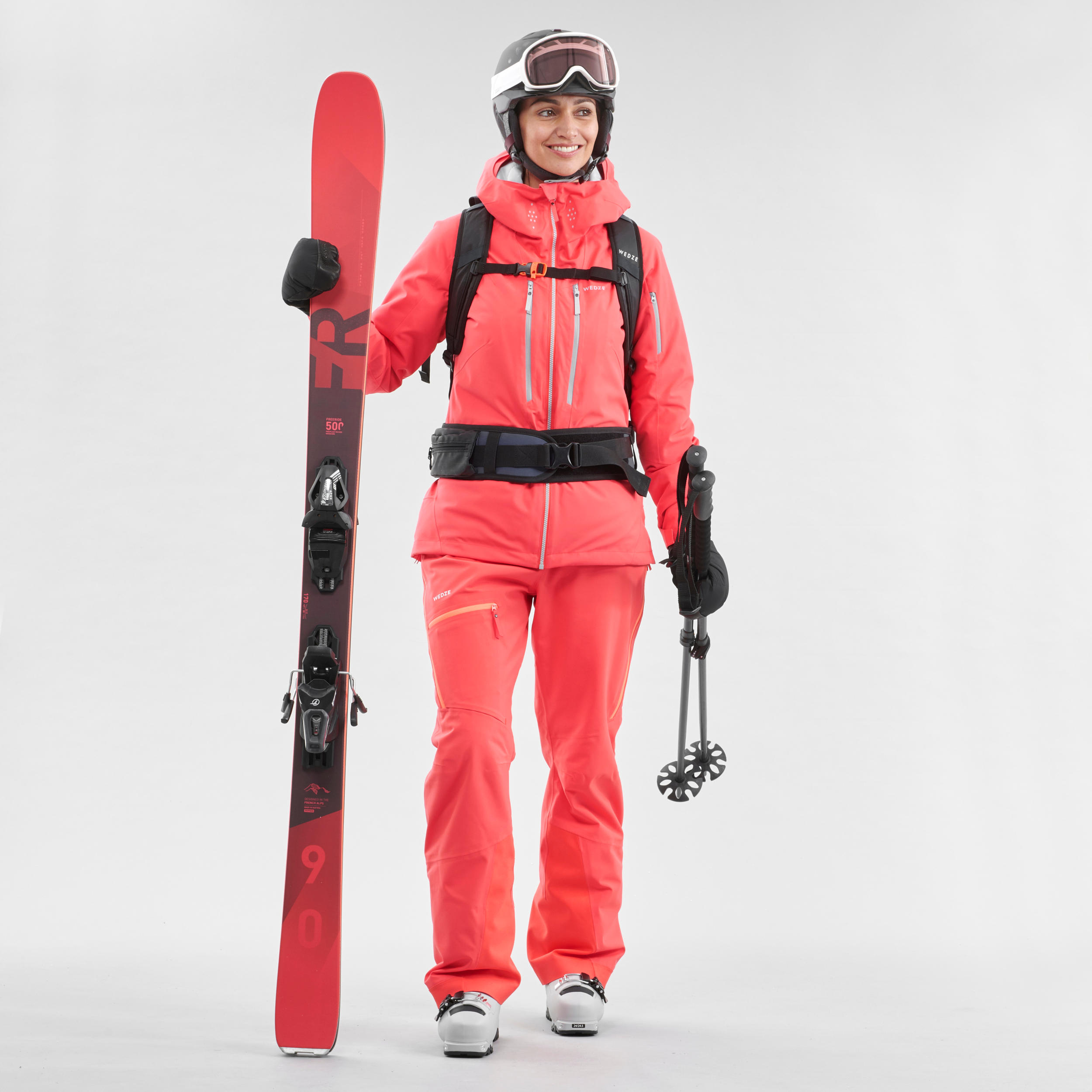 Women’s Freeride SKI JACKET FR500 - Pink 2/26