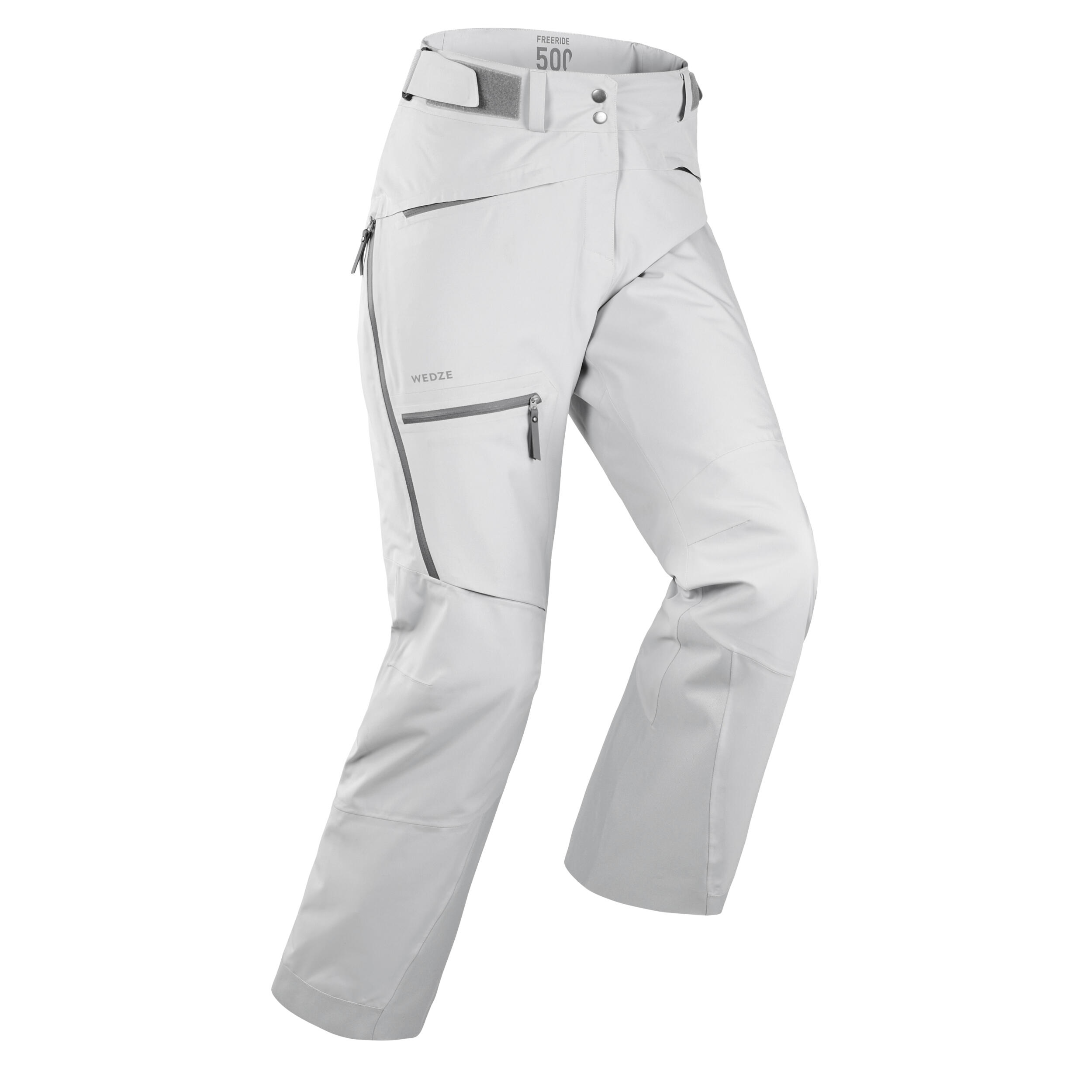WEDZE Women’s Freeriding ski trousers FR500 - Grey