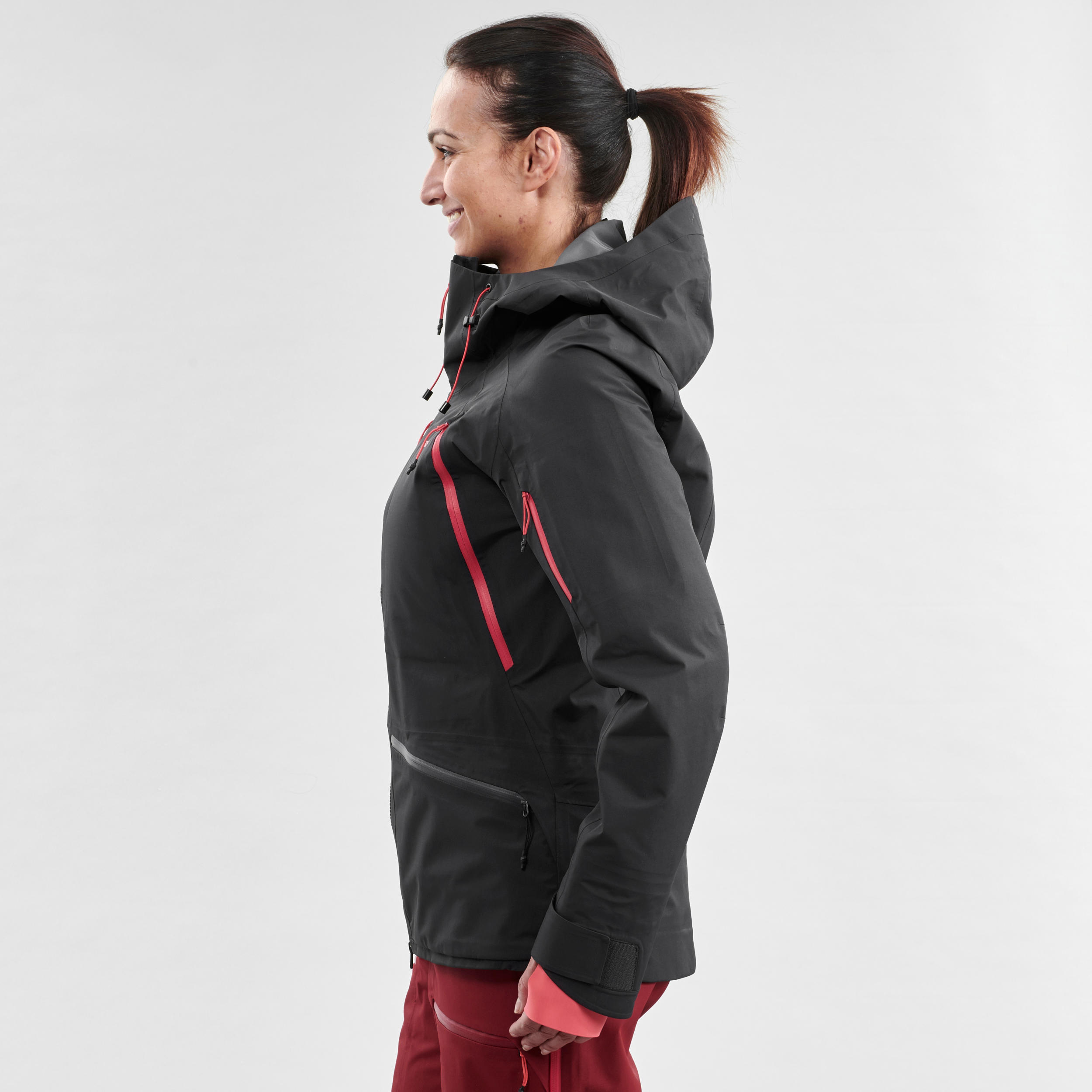 Ski-jas voor dames Freeride FR900 zwart/roze 6/33