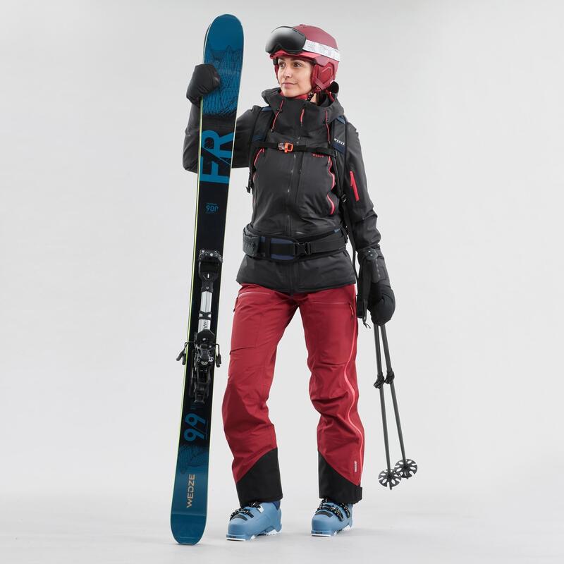 Skijacke Freeride FR 900 Damen schwarz rosa