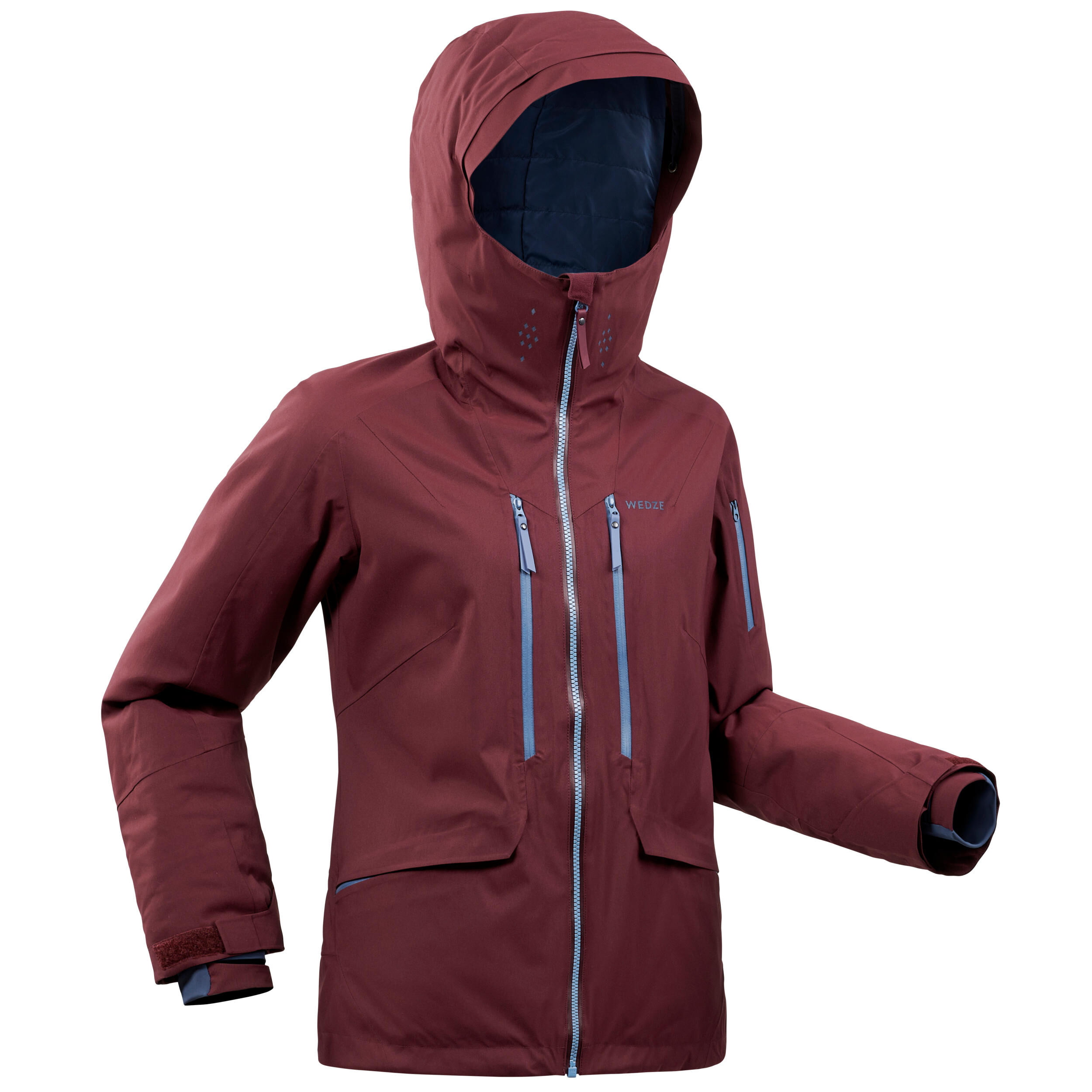 WEDZE Women’s Freeride SKI JACKET FR500 - Burgundy