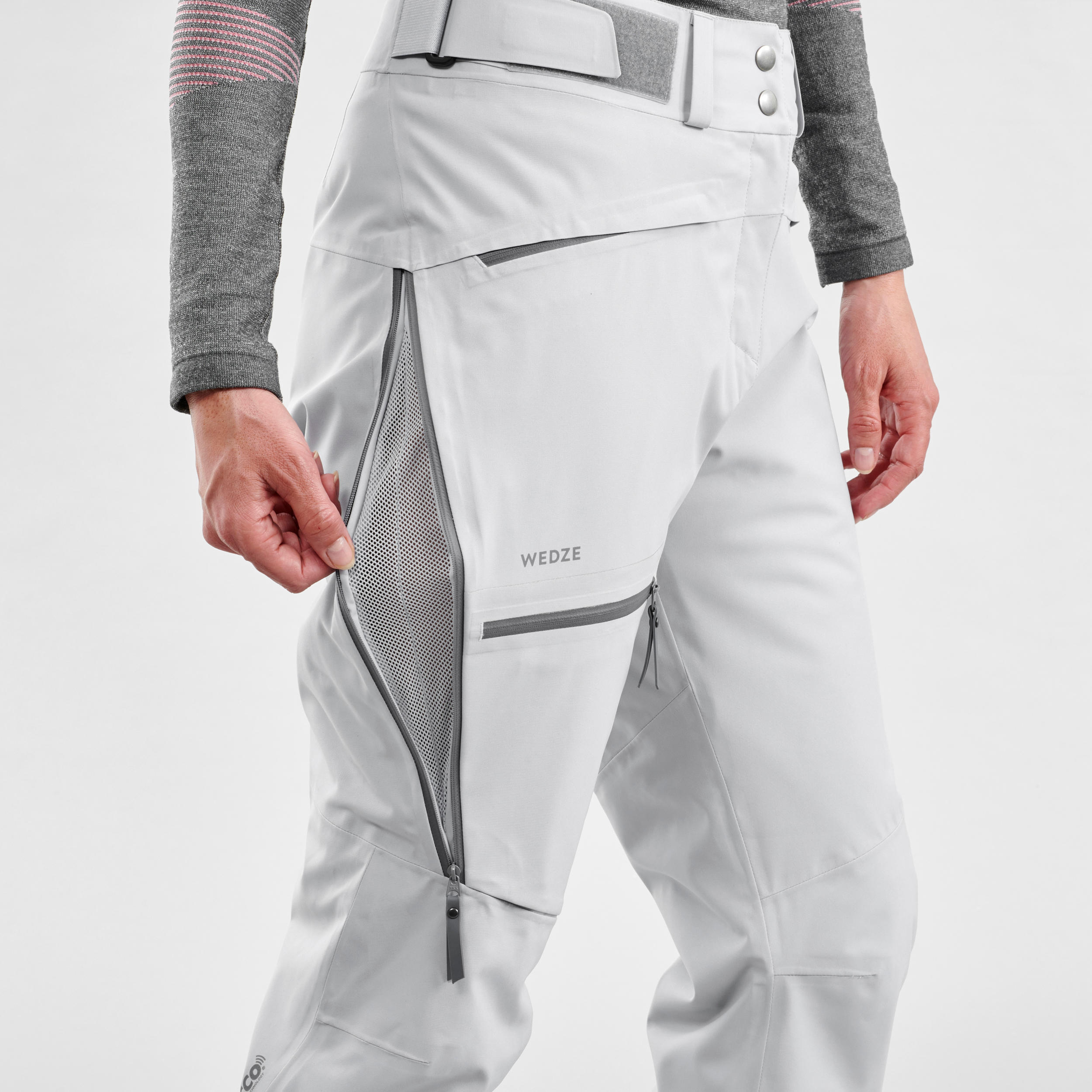 Women’s Freeriding ski trousers FR500 - Grey 9/19