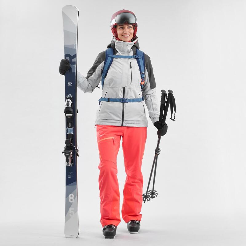 Ski-jas voor dames Freeride FR100 grijs