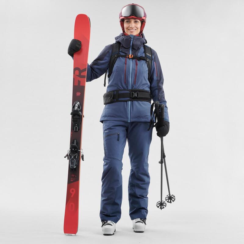 Ski-jas voor dames Freeride FR500 blauw
