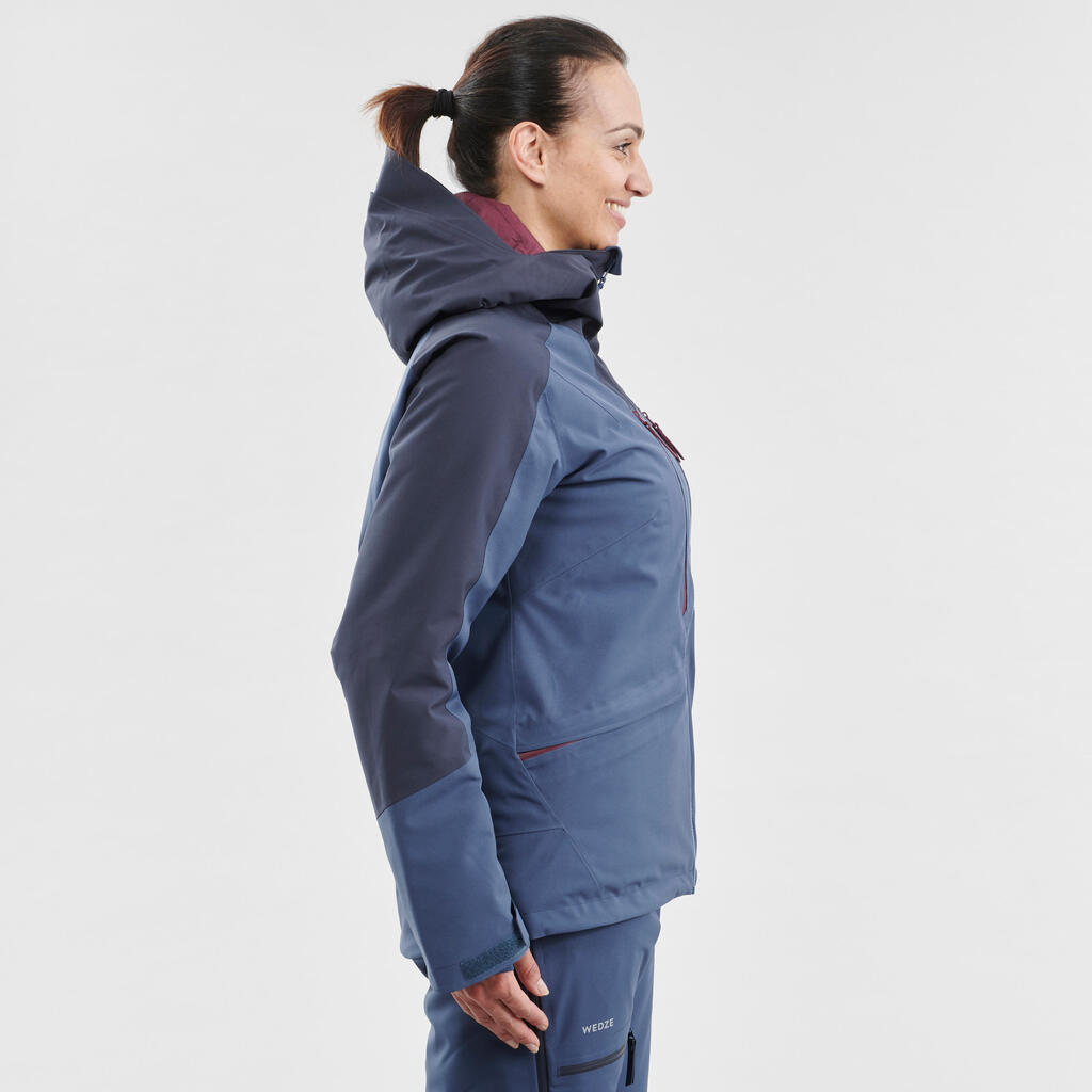 Skijacke Freeride 500 Damen blau