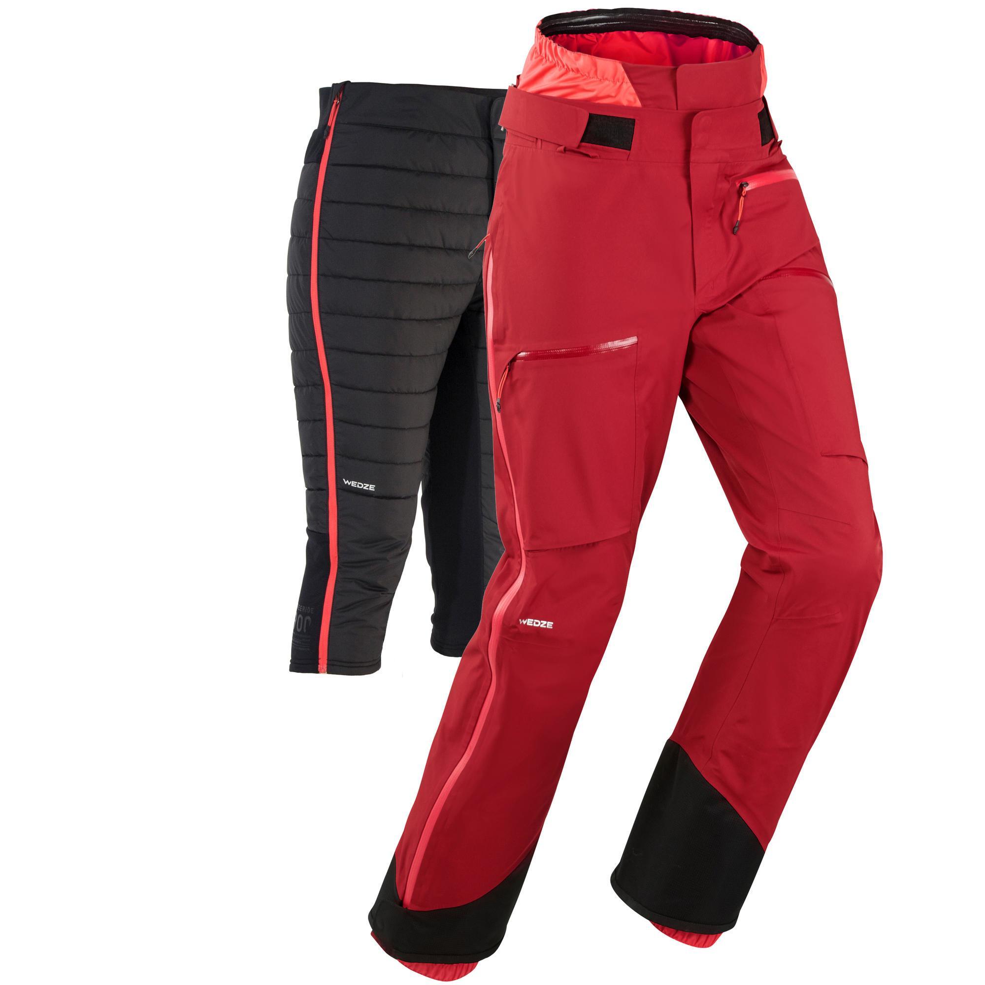 Skihose Freeride FR 900 inkl. Funktionshose Damen bordeauxrot | Wedze | DECATHLON