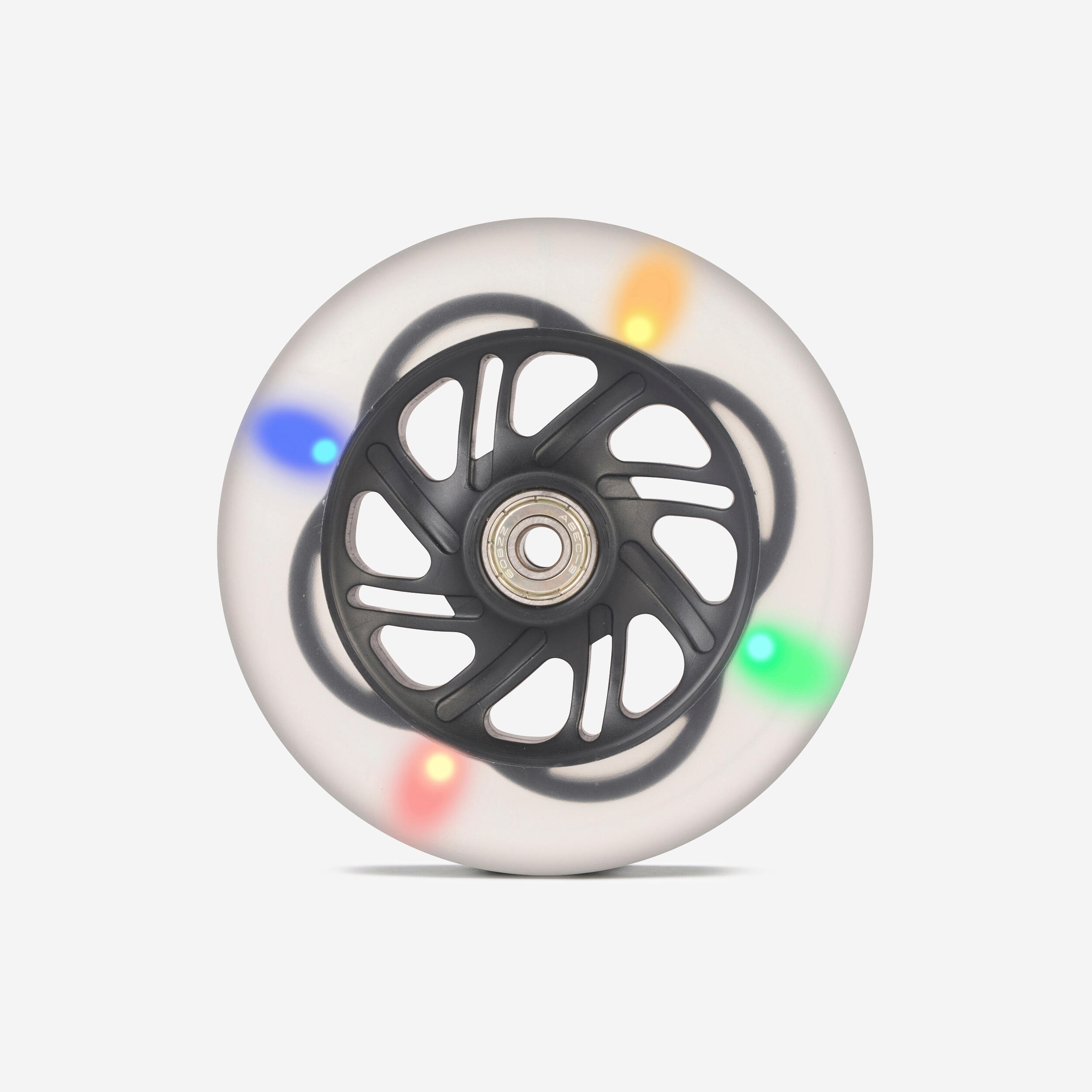 Roda luminosa/flashing wheel trotinete preto 125 mm