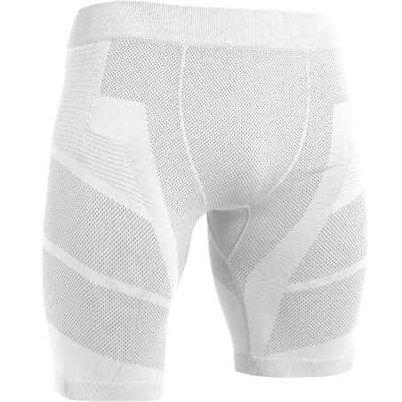 Short térmico de fútbol Adulto Kipsta Keepdry 500 blanco