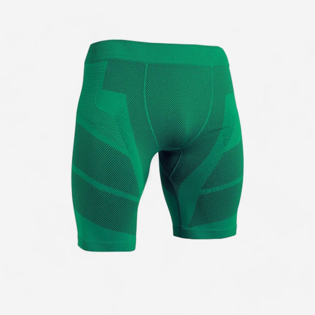 Men's Football Base Layer Shorts Keepdry 500 - Green