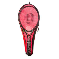RAQUETTE DE FRONT TENNIS ADULTE TR700 NOIRE ET ROUGE