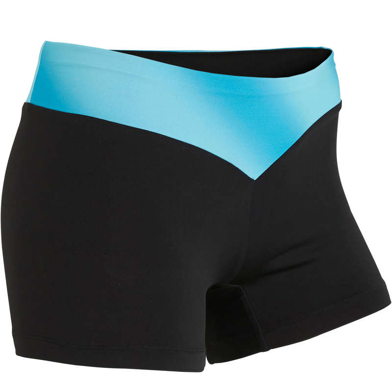 WOMEN ARTISTIC GYM APPAREL, HAND GRIP Clothing - 500 Gymnastics Shorts - Green DOMYOS - Bottoms