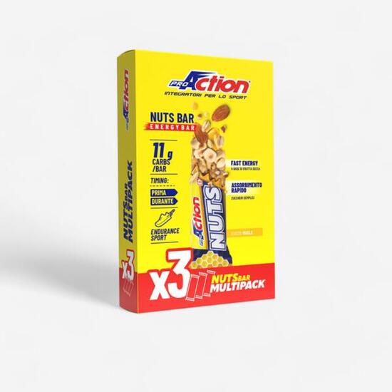 Barretta Nuts bar Frutta secca e miele senza olio di palma pack da 3x30g