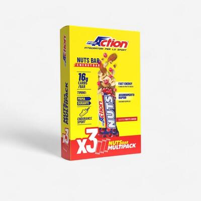 Barretta Nuts bar Frutta secca e frutta senza olio di palma pack da 3x30g