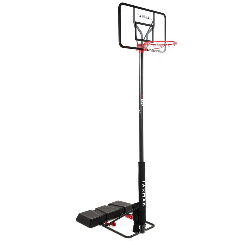 Basketbalpaal B100 Easy verstelbaar van 2,20 tot 3,05 m polycarbonaat
