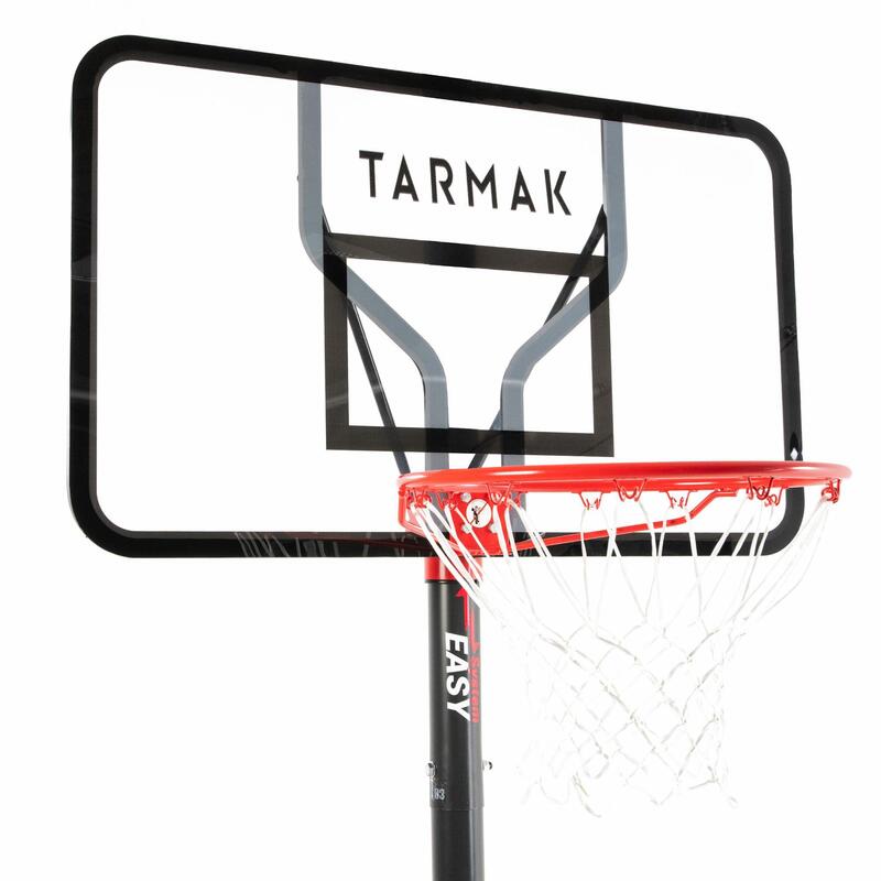 Basketbalpaal verstelbaar van 2,20 m tot 3,05 m B100 Easy polycarbonaat