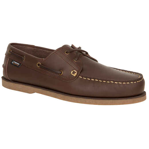 
      Men’s Sailing boat shoes 500 - Dark Brown
  