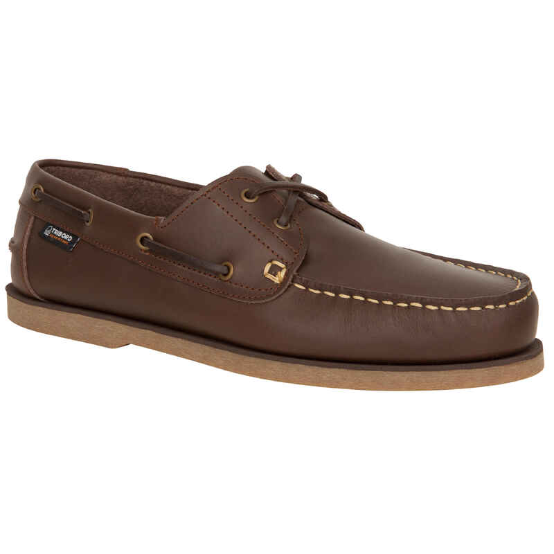 Men’s Sailing boat shoes 500 - Dark Brown