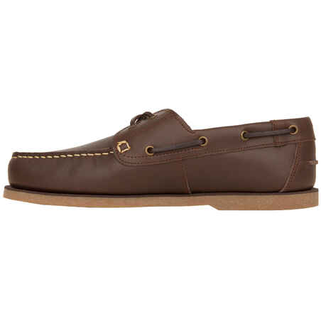 Men’s Sailing boat shoes 500 - Dark Brown