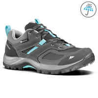 Women’s Waterproof Mountain Walking Shoes - MH100 - Grey/Blue