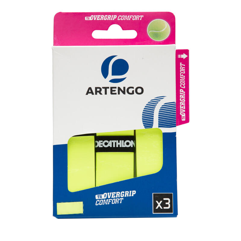 OVERGRIP VOOR TENNIS COMFORT GEEL SET VAN 3