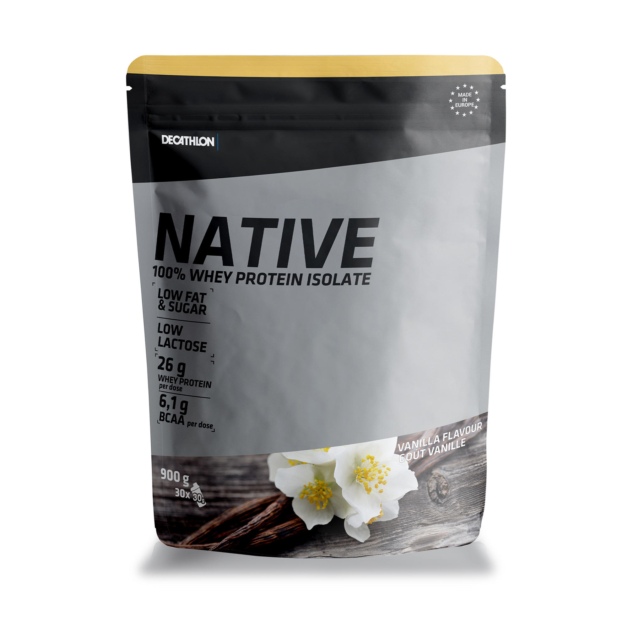 Native Whey Protein 900 g Vanilla Domyos by Decathlon