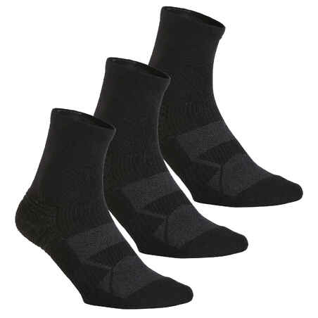 Fitness/Nordic Walking Socks WS 100 Mid 3-Pack - black