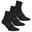 Calcetines Caminar/Marcha Nórdica WS 100 Mid Adulto Negro (3 Pares)