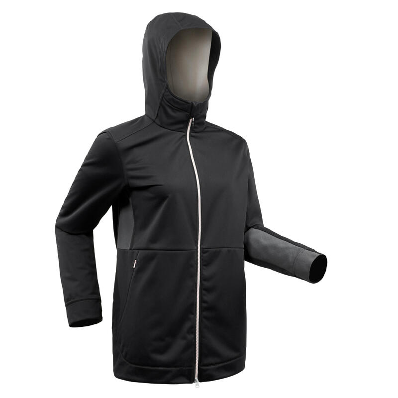 Kapuzenjacke Hoodie Ski/Snowboard Damen schwarz