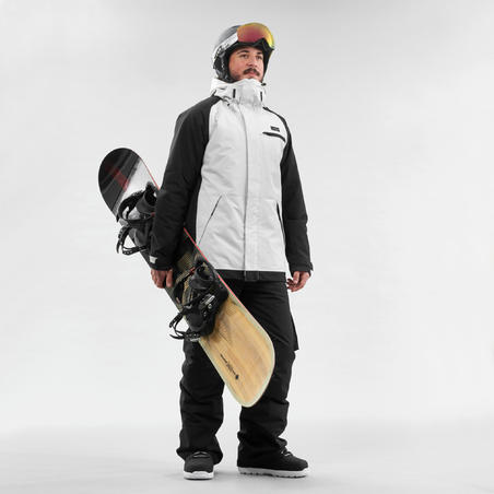 Куртка для сноуборда мужская серая SNB 100