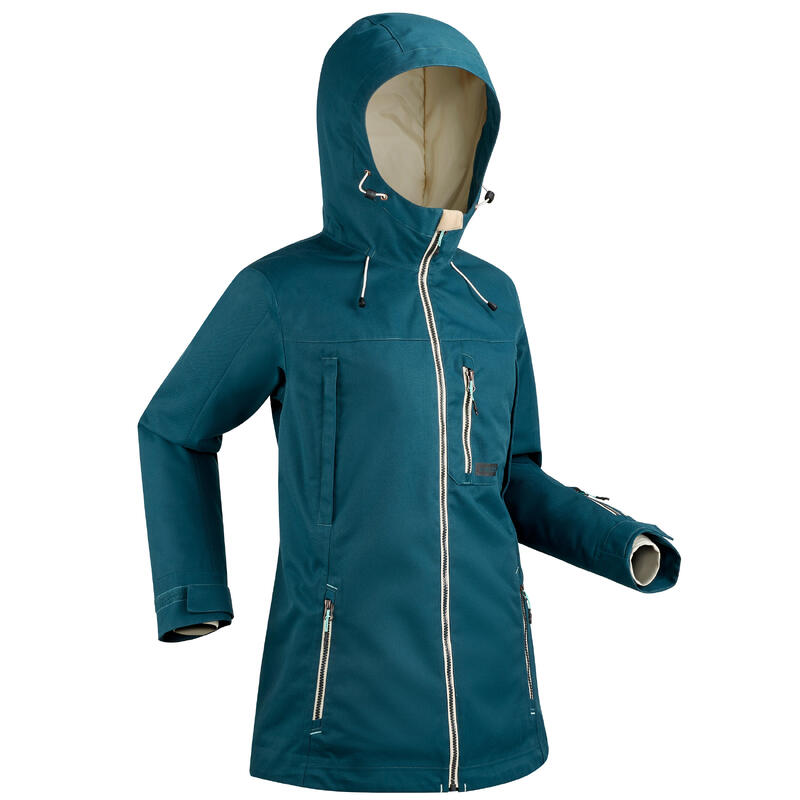 Veste de snowboard (et de ski) femme SNB JKT 500 pétrole sombre