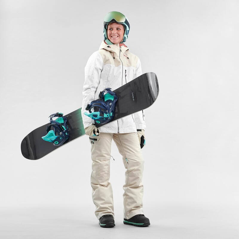 Snowboard- en ski-jas voor dames SNB JKT 500 AO wit