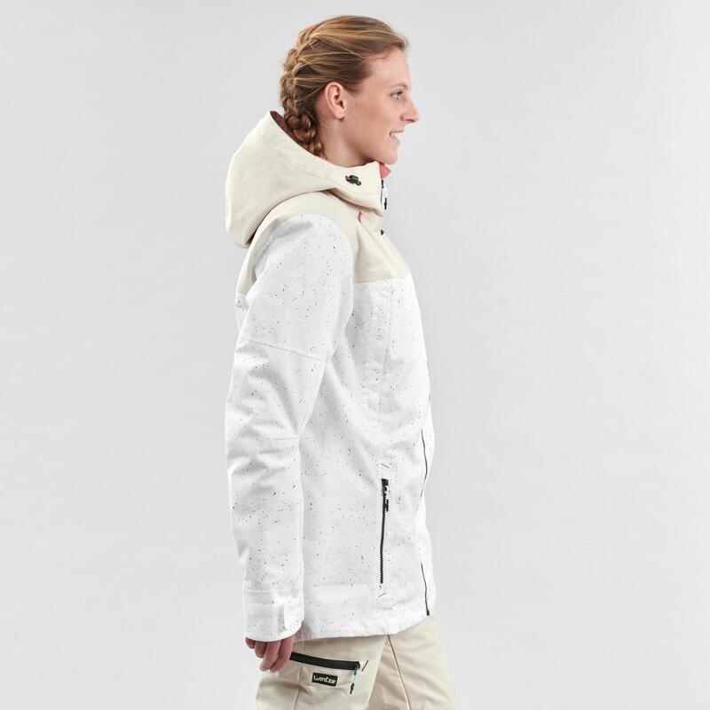 Snowboard- en ski-jas voor dames SNB JKT 500 AO wit